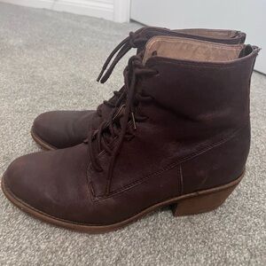 Sofft Brown Leather Ankle Boots